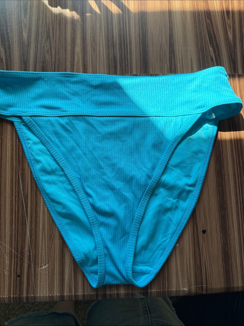 Old Navy Turquoise Ribbed Bikini Bottom